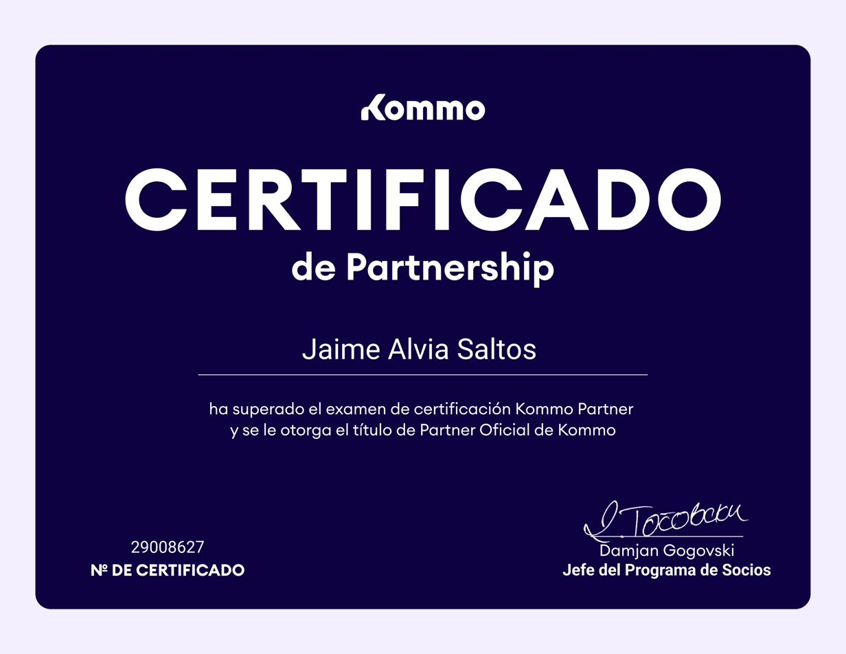 Certificado Kommo Partner