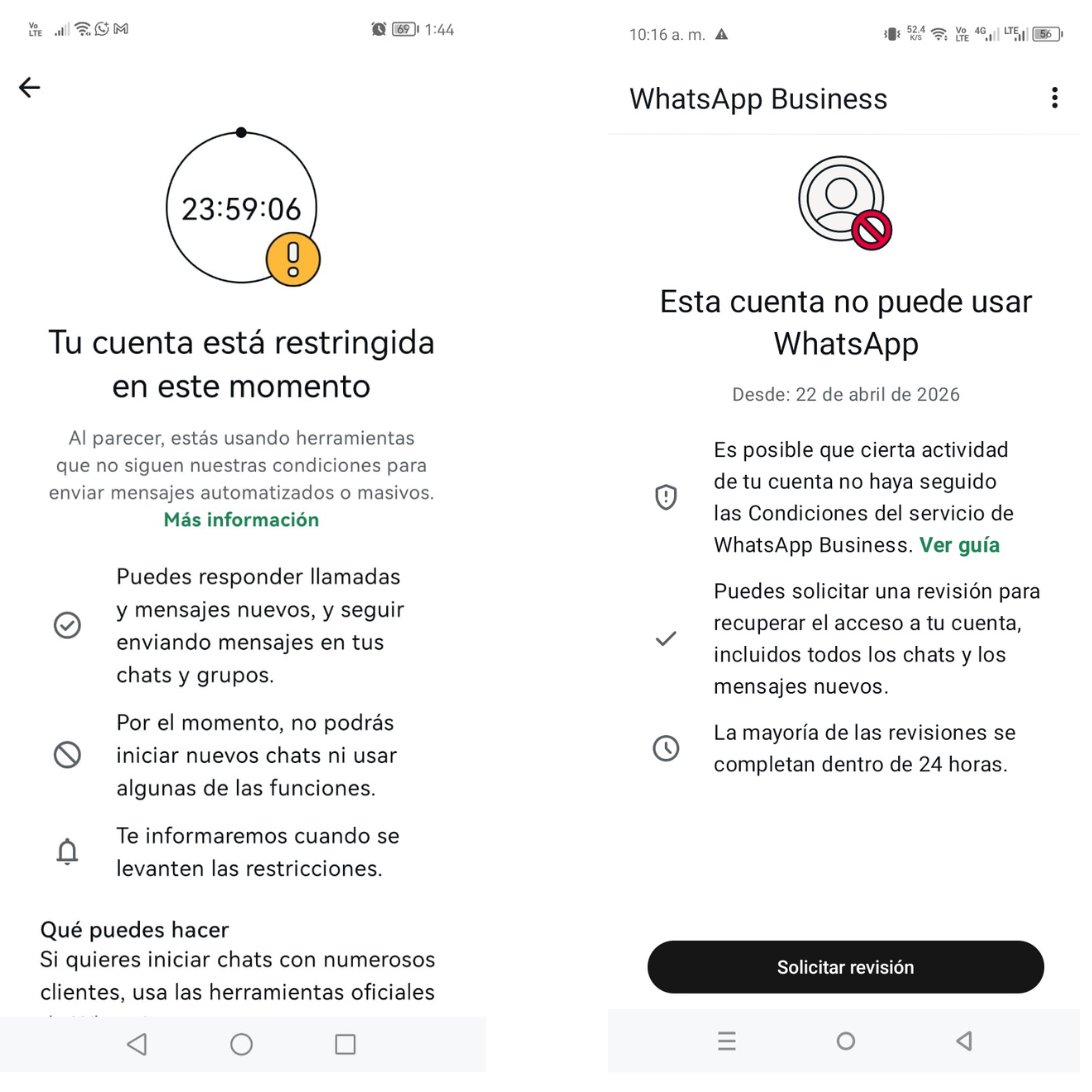 Cuenta Restringida WhatsApp